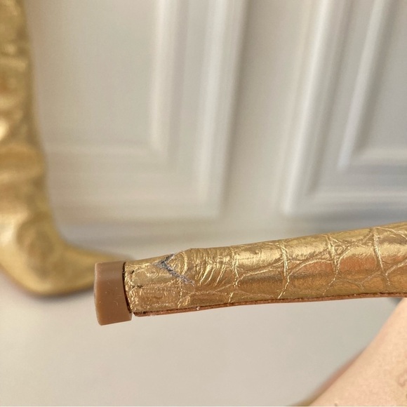 UIB Vicenza Free People Tokyo Tall Gold Metallic Animal Print Boots Sz 7 - Picture 8 of 14